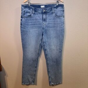 Maurices M Jeans Womens 18W Blue High Rise Slim Straight Ankle Stretch